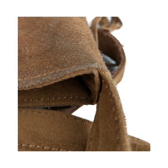 Steve Madden Tan Suede Studded Boho Western Cowgirl Fringed Shoulder Bag - Picture 11 of 12